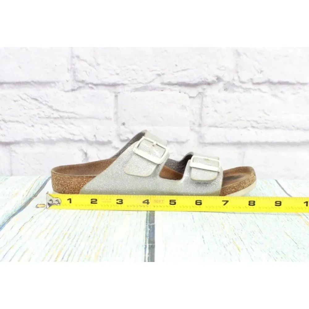 *Birkenstock Arizona Gray Nubuck 2 Strap Buckle Sandals Shoes Size EU 32 - Picture 9 of 10